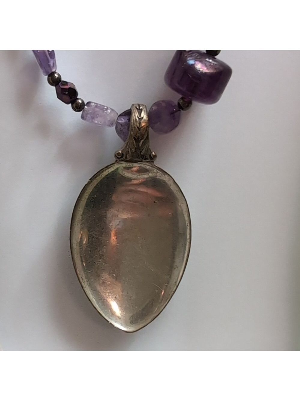 Delicious Spoon & Egg Glass Necklace